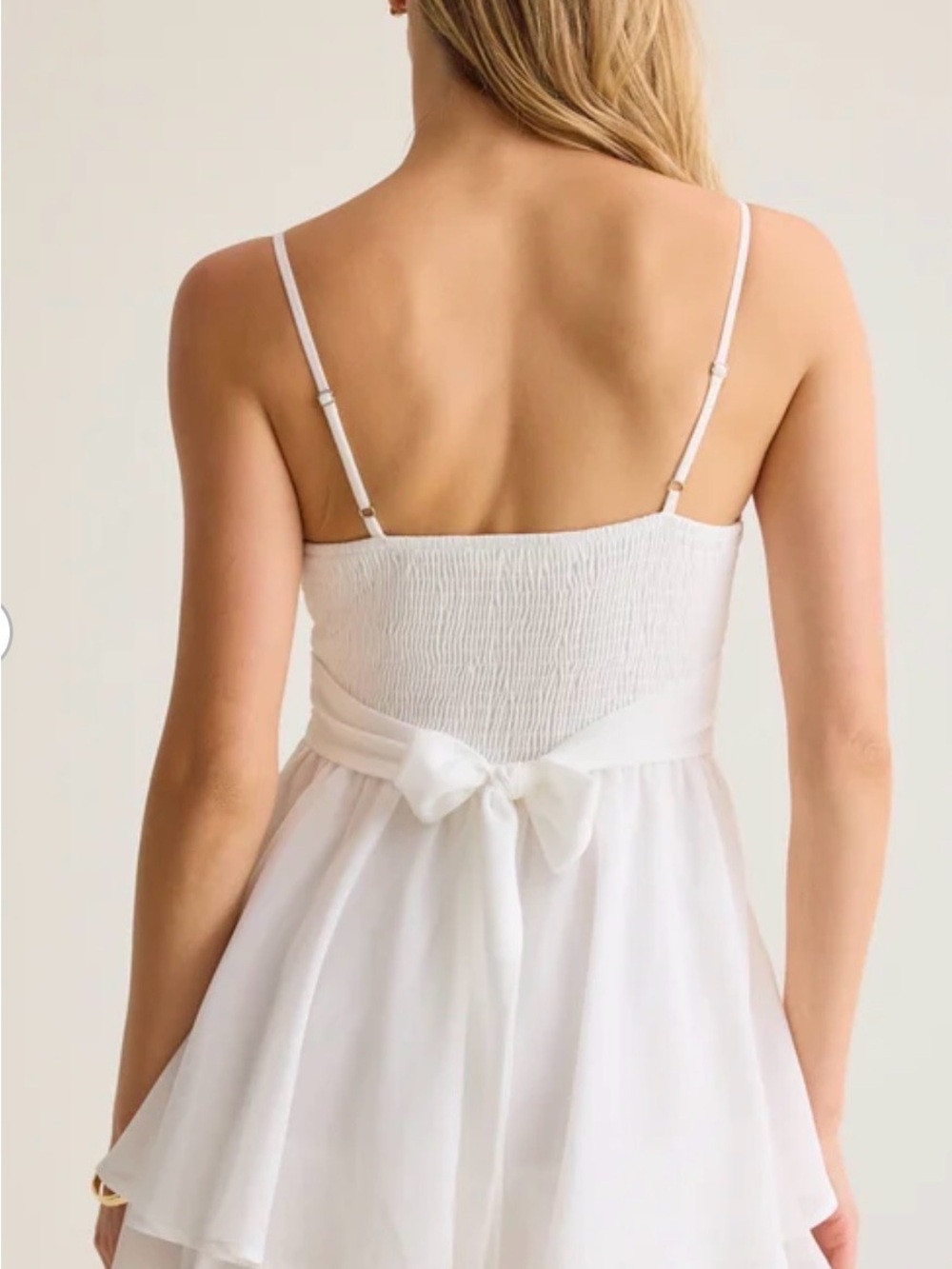 Altar'd State White Chiffon Double Layer Romper Dress Medium - Picture 3 of 14
